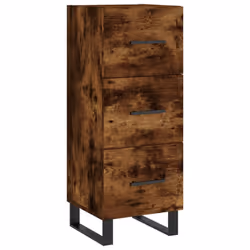 vidaXL Sideboard Storage Side Cabinet Cupboard Sonoma Oak Engineered Wood - smoked oak