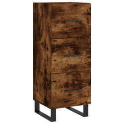 vidaXL Sideboard Storage Side Cabinet Cupboard Sonoma Oak Engineered Wood - smoked oak