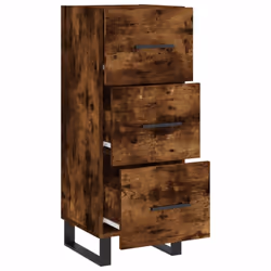 vidaXL Sideboard Storage Side Cabinet Cupboard Sonoma Oak Engineered Wood - smoked oak - Additional view 4