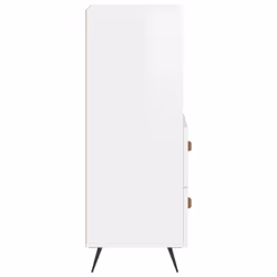 vidaXL Sideboard Storage Cabinet Cupboard Side Cabinet White Engineered Wood - high gloss white - Additional view 6