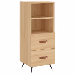 vidaXL Sideboard Storage Cabinet Cupboard Side Cabinet White Engineered Wood - sonoma oak