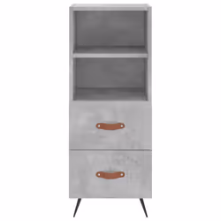 vidaXL Sideboard Storage Cabinet Cupboard Side Cabinet White Engineered Wood - concrete grey - Additional view 5
