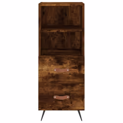 vidaXL Sideboard Storage Cabinet Cupboard Side Cabinet White Engineered Wood - smoked oak - Additional view 5