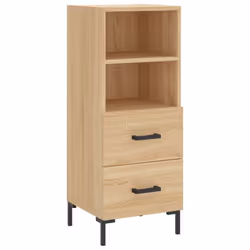 vidaXL Sideboard Storage Side Cabinet Cupboard Concrete Grey Engineered Wood - sonoma oak