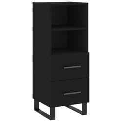 vidaXL Sideboard Storage Cabinet Side Cabinet Cupboard White Engineered Wood - black