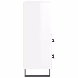 vidaXL Sideboard Storage Cabinet Side Cabinet Cupboard White Engineered Wood - high gloss white - Additional view 6