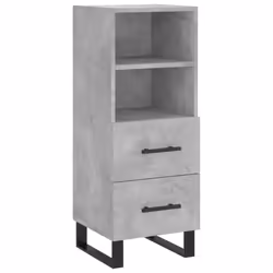 vidaXL Sideboard Storage Cabinet Side Cabinet Cupboard White Engineered Wood - concrete grey
