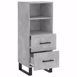 vidaXL Sideboard Storage Cabinet Side Cabinet Cupboard White Engineered Wood - concrete grey - Additional view 4
