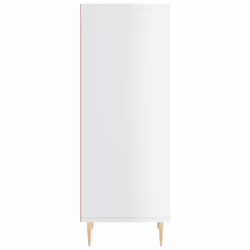 vidaXL Sideboard Highboard Cupboard Side Cabinet Smoked Oak Engineered Wood - high gloss white - Additional view 4