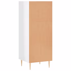 vidaXL Sideboard Highboard Cupboard Side Cabinet Smoked Oak Engineered Wood - high gloss white - Additional view 5