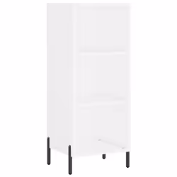 vidaXL Sideboard Storage Cabinet Cupboard Side Cabinet Black Engineered Wood - white