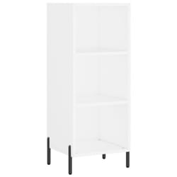 vidaXL Sideboard Storage Cabinet Cupboard Side Cabinet Black Engineered Wood - white