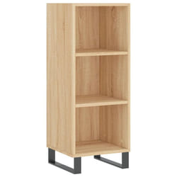 vidaXL Sideboard Highboard Cupboard Side Cabinet Brown Oak Engineered Wood - sonoma oak