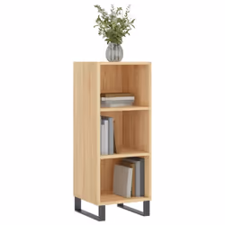 vidaXL Sideboard Highboard Cupboard Side Cabinet Brown Oak Engineered Wood - sonoma oak