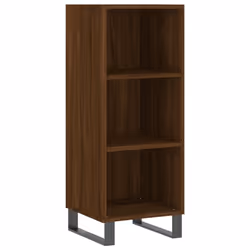 vidaXL Sideboard Highboard Cupboard Side Cabinet Brown Oak Engineered Wood - brown oak