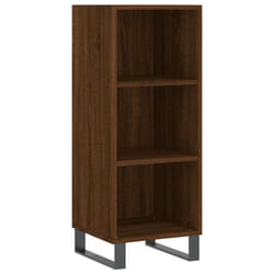 vidaXL Sideboard Highboard Cupboard Side Cabinet Brown Oak Engineered Wood - brown oak