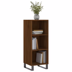 vidaXL Sideboard Highboard Cupboard Side Cabinet Brown Oak Engineered Wood - brown oak