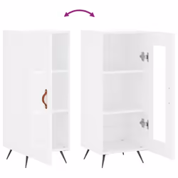 vidaXL Sideboard Storage Cabinet Cupboard Side Cabinet White Engineered Wood - Additional view 8