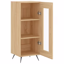 vidaXL Sideboard Storage Cabinet Cupboard Side Cabinet White Engineered Wood - sonoma oak - Additional view 5