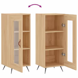 vidaXL Sideboard Storage Cabinet Cupboard Side Cabinet White Engineered Wood - sonoma oak - Additional view 8