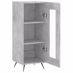 vidaXL Sideboard Storage Cabinet Cupboard Side Cabinet White Engineered Wood - concrete grey - Additional view 5