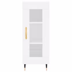 vidaXL Sideboard Storage Cabinet Cupboard Side Cabinet White Engineered Wood - white - Additional view 4