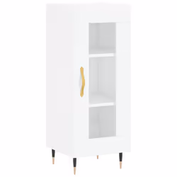 vidaXL Sideboard Storage Cabinet Cupboard Side Cabinet White Engineered Wood - high gloss white