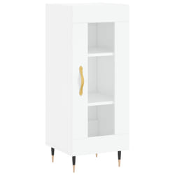 vidaXL Sideboard Storage Cabinet Cupboard Side Cabinet White Engineered Wood - high gloss white