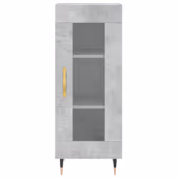 vidaXL Sideboard Storage Cabinet Cupboard Side Cabinet White Engineered Wood - concrete grey - Additional view 4