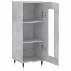 vidaXL Sideboard Storage Cabinet Cupboard Side Cabinet White Engineered Wood - concrete grey - Additional view 5
