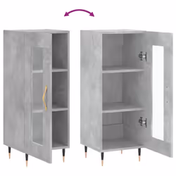 vidaXL Sideboard Storage Cabinet Cupboard Side Cabinet White Engineered Wood - concrete grey - Additional view 8