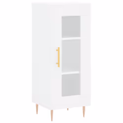 vidaXL Sideboard Storage Cabinet Cupboard Side Cabinet Black Engineered Wood - white