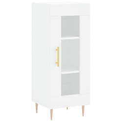 vidaXL Sideboard Storage Cabinet Cupboard Side Cabinet Black Engineered Wood - white