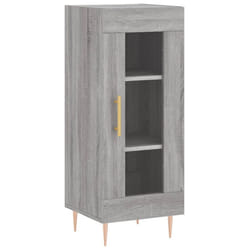 vidaXL Sideboard Storage Cabinet Cupboard Side Cabinet Black Engineered Wood - grey sonoma