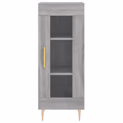 vidaXL Sideboard Storage Cabinet Cupboard Side Cabinet Black Engineered Wood - grey sonoma - Additional view 4