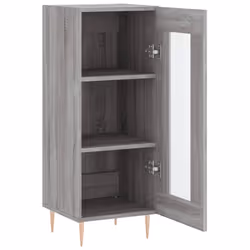 vidaXL Sideboard Storage Cabinet Cupboard Side Cabinet Black Engineered Wood - grey sonoma - Additional view 5