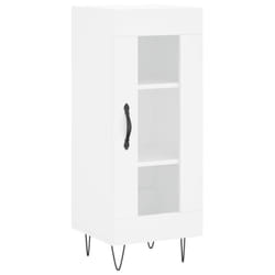 vidaXL Sideboard Storage Cabinet Cupboard Side Cabinet White Engineered Wood - white