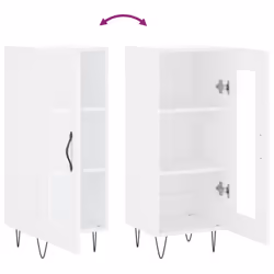 vidaXL Sideboard Storage Cabinet Cupboard Side Cabinet White Engineered Wood - white - Additional view 8