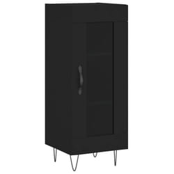 vidaXL Sideboard Storage Cabinet Cupboard Side Cabinet White Engineered Wood - black