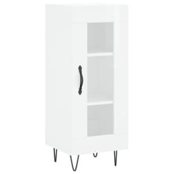 vidaXL Sideboard Storage Cabinet Cupboard Side Cabinet White Engineered Wood - high gloss white