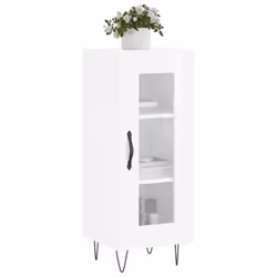 vidaXL Sideboard Storage Cabinet Cupboard Side Cabinet White Engineered Wood - high gloss white