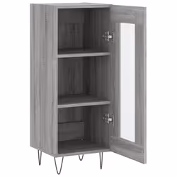 vidaXL Sideboard Storage Cabinet Cupboard Side Cabinet White Engineered Wood - grey sonoma - Additional view 5