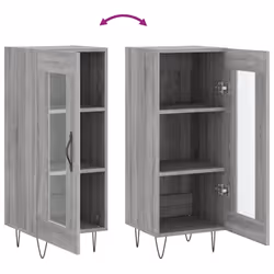 vidaXL Sideboard Storage Cabinet Cupboard Side Cabinet White Engineered Wood - grey sonoma - Additional view 8