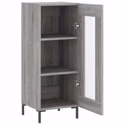 vidaXL Sideboard Storage Cabinet Cupboard Side Cabinet White Engineered Wood - grey sonoma - Additional view 5