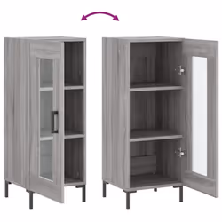 vidaXL Sideboard Storage Cabinet Cupboard Side Cabinet White Engineered Wood - grey sonoma - Additional view 8