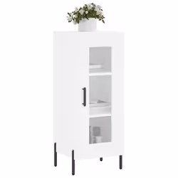 vidaXL Sideboard Storage Cabinet Cupboard Side Cabinet White Engineered Wood - white