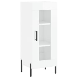 vidaXL Sideboard Storage Cabinet Cupboard Side Cabinet White Engineered Wood - high gloss white