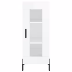 vidaXL Sideboard Storage Cabinet Cupboard Side Cabinet White Engineered Wood - high gloss white - Additional view 4