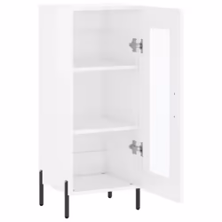 vidaXL Sideboard Storage Cabinet Cupboard Side Cabinet White Engineered Wood - high gloss white - Additional view 5