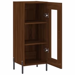 vidaXL Sideboard Storage Cabinet Cupboard Side Cabinet White Engineered Wood - brown oak - Additional view 5